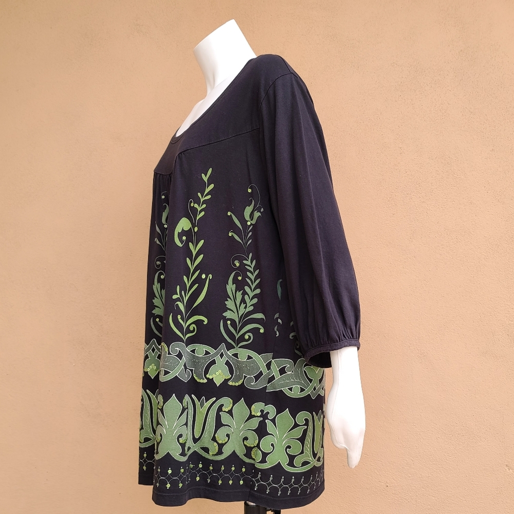 STYLE & CO Peasant Top 2x Tunic Knit Shirt Plus 2X Sleeves 3/4 Sleeve - Picture 6 of 15